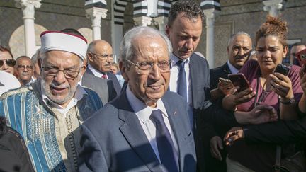 Mohamed Ennaceur, président tunisien par intérim après la mort de Beji Caïd Essebsi, à Tunis (Tunisie) le 25 juillet 2019. (YASSINE GAIDI / ANADOLU AGENCY)