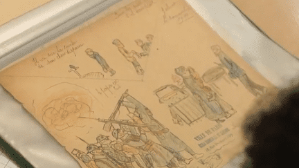 Un dessin d'enfant de 1914 (CAPTURE ECRAN FRANCE 2)