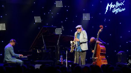 Le grand saxophoniste américain Charles LLoyd au 50e festival de Montreux; le 30 juin 2016.
 (Fabrice Coffrini / AFP)
