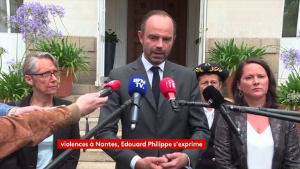 Le Premier ministre Edouard Philippe s'exprime à Nantes après les violences urbaines