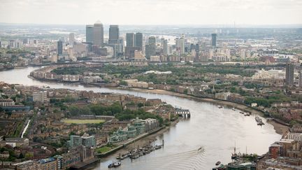 Le quartier financier de Canary Wharf, à Londres, vendredi 24 juin 2016.&nbsp; (LEON NEAL / AFP)