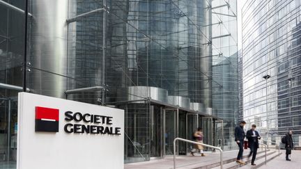 Siège de la Société Générale, la Défense, Paris, le 27 mars 2023. (VINCENT ISORE / MAXPPP)