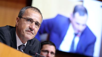 Jean-Guy Talamoni à Ajaccio (Haute-Corse), le 17 décembre 2015. (PASCAL POCHARD-CASABIANCA / AFP)