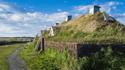 L'anse aux Meadows, au Canada, site historique classé au patrimoine mondial de l'Unesco, fouillé il y a 60 ans. Les découvertes récentes confirment la présence viking en 1021.&nbsp; (MICHAEL RUNKEL / ROBERT HARDING HERITAGE / AFP)