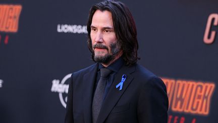 L'acteur canadien Keanu Reeves arrivant à la première du film "John Wick Chapter 4"  au TCL Chinese Theatre IMAX le 20 mars 2023 à Hollywood, à Los Angeles (Californie, Etats-Unis). (IMAGE PRESS AGENCY / NURPHOTO)