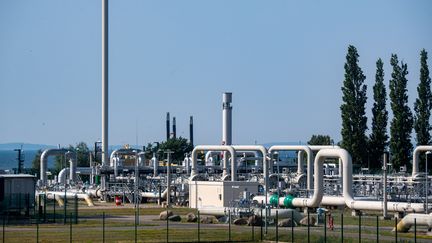 Une station sur le gazoduc Nord Stream à Lubmin (Allemagne), le 20 juillet 2022. (STEFAN SAUER / DPA / AFP)