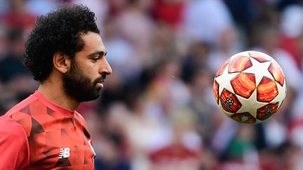 Mohamed Salah s'échauffe avant la finale de la Ligue des champions opposant Liverpool à Tottenham, samedi 1er juin 2019 au stade Metropolitano de Madrid (Espagne). (JAVIER SORIANO / AFP)