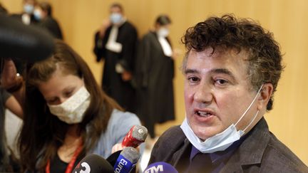 Patrick Pelloux, président de l'Association des Médecins Urgentistes de France (Amuf) et chroniqueur pendant 12 ans à Charlie Hebdo. (GEOFFROY VAN DER HASSELT / AFP)