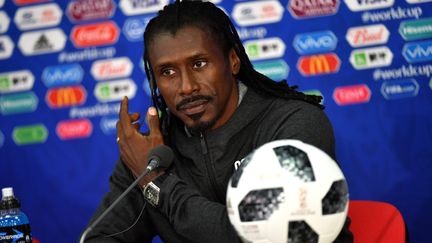 Aliou Cissé, sélectionneur du Sénégal et ancien joueur du Paris Saint-Germain. (BARTLOMIEJ ZBOROWSKI / PAP)