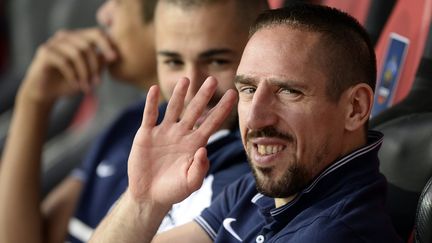 Franck Rib&eacute;ry, le 1er juin 2014, &agrave; Nice, lors du match amical opposant la France au Paraguay. (FRANCK FIFE / AFP)