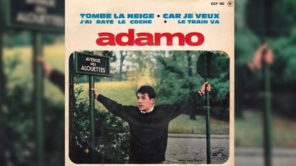 Le 45 tours de "Tombe la neige" d'Adamo. (DR)