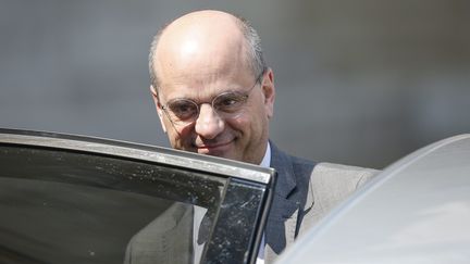 Le ministre de l'Intérieur Jean-Michel Blanquer, le 9 mai 2018 à la sortie du conseil des ministres, à Paris. (MAXPPP)