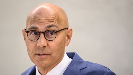 Le Haut-commissaire aux droits de l'Homme de l'ONU, Volker Turk, à Genève (Suisse), le 9 septembre 2024. (FABRICE COFFRINI / AFP)