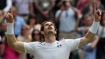 &nbsp; (Andy Murray célèbre sa qualification pour la finale de Wimbledon © BPI/Shutterstock/SIPA)