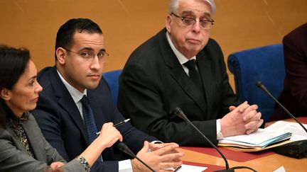 L'ancien chargé de mission de l'Elysée, Alexandre Benalla, le 21 janvier 2019 au Sénat. (ALAIN JOCARD / AFP)