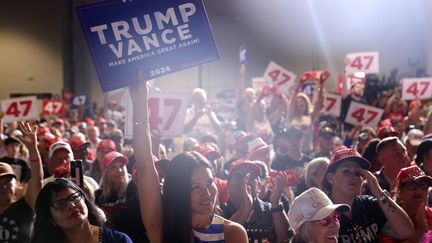 Des soutiens de Donald Trump réunis le 13 septembre 2024 à Las Vegas. (JUSTIN SULLIVAN / GETTY IMAGES NORTH AMERICA)