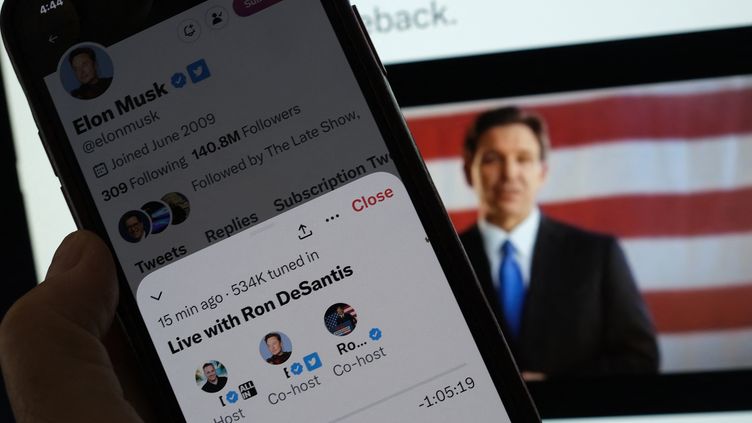 Republican Ron DeSantis announced his candidacy for the US presidential election on May 24, 2023 live on Twitter, despite technical issues.  (CHRIS DELMAS / AFP)