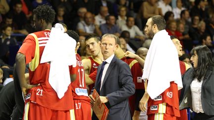 Les Strasbourgeois autour de leur coach Vincent Collet  (SENTUCQ JEAN-JACQUES / MAXPPP)