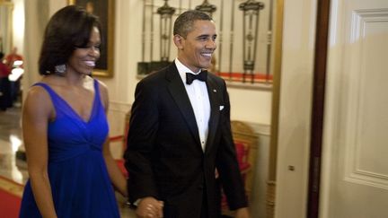 Michelle et Barack Obama, le 29 f&eacute;vrier 2012, &agrave; la Maison Blanche. (JOSHUA ROBERTS / REUTERS)