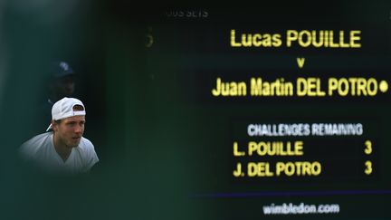 Match très tendu entre Juan martin Del Potro et Lucas Pouille (GLYN KIRK / AFP)