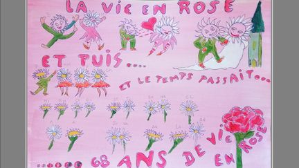 3ème prix Bernard Serres, un résident de la Résidence Domitys Le Griffon d’Or à Saint-Brieuc. Il a raconté une histoire en utilisant la marguerite, qui était la fleur préférée de sa femme. "Je t’aime un peu… .À la folie.” (BERNARD SERRES)