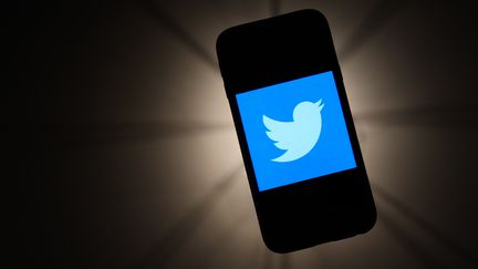 Le logo Twitter affiché sur un téléphone portable, en novembre 2019. (JAKUB PORZYCKI / NURPHOTO / AFP)