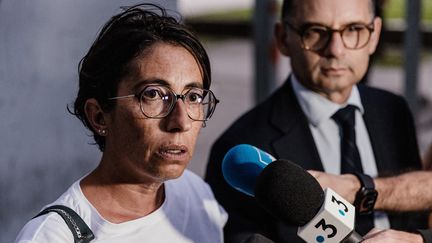 La maire PCF d'Échirolles (Isère), Amandine Demore, le 21 août 2024. (MAXIME GRUSS / AFP)