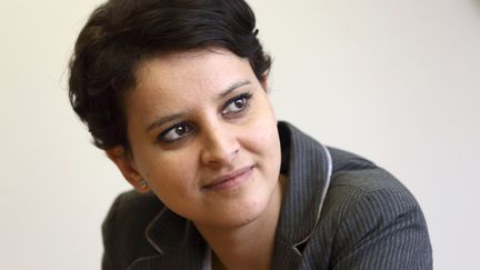 Najat Vallaud-Belkacem, la porte-parole du gouvernement et ministre des Droits des femmes,&nbsp;le 8 mars 2013 &agrave; Paris.&nbsp; (PHILIPPE WOJAZER / AFP)