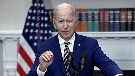 Le président américain, Joe Biden, le 24 août 2022, à Washington. (OLIVIER DOULIERY / AFP)