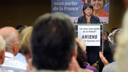 Martine Aubry parle d'Education à Amiens le 1er septembre 2011 (AFP/PHILIPPE HUGUEN)