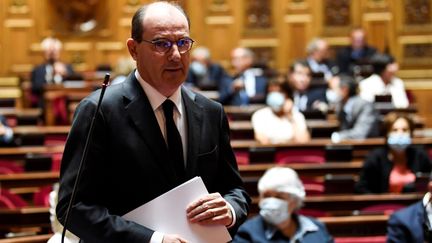 Le Premier ministre Jean Castex après son discours au Sénat, le 16 juillet 2020. (BERTRAND GUAY / AFP)