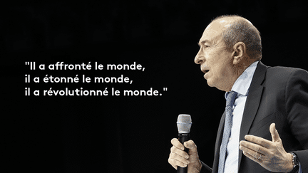 Gérard Collomb, ministre de l'Intérieur, le 7 juin 2017 en meeting. (MAXPPP)