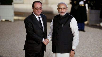 &nbsp; (François Hollande et le Premier Ministre indien à l'Elysée le 10 avril dernier © maxPPP)