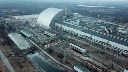 La&nbsp;centrale nucléaire de Tchernobyl, en Ukraine, le 7 mars 2022.&nbsp; (EYEPRESS NEWS / AFP)