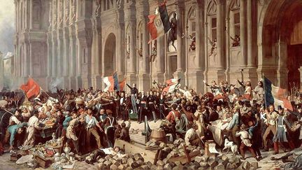 &nbsp; (La République choisit son drapeau, dans un tableau légendaire de Philippoteaux : en 1848, Lamartine refuse le drapeau rouge et choisit le bleu-blanc-rouge. © Creative Commons.)