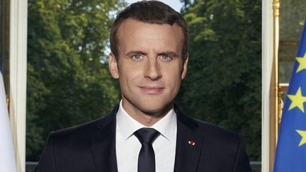 Le portrait officiel du président de la République Emmanuel Macron (détail)
 (Soazic de la Moissonière)