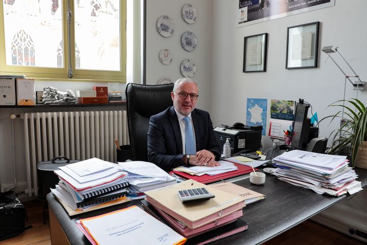 Denis Thuriot, mayor (LREM) of Nevers (Nièvre), April 20, 2022. (FLORENCE MOREL / FRANCEINFO)