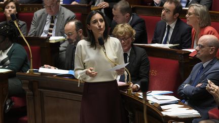 La secrétaire d'Etat auprès du ministre de la Transition écologique et solidaire, Brune Poirson, le 3 décembre 2019. (LIONEL BONAVENTURE / AFP)