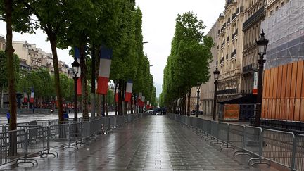 L'avenue des Champs-Élysées à Paris, à l'occasion des commémorations du 8 mai 1945 (le 8 mai 2019). (BENJAMIN MATHIEU / RADIO FRANCE)