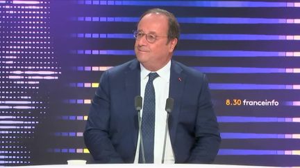 L'ancien président de la République François Hollande, le 30 août 2023 sur franceinfo. (FRANCEINFO / RADIOFRANCE)