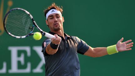 Le tennisman italien Fabio Fognini, lors du Masters 1000 de Shanghai (Chine), le 7 octobre 2014. (LIU JIMANMIN / IMAGINECHINA / AFP)