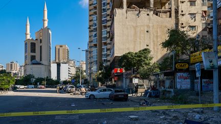 La capitale du Liban, Beyrouth a été frappée par des frappes israéliennes dans la nuit du 30 septembre 2024. (SYLVAIN ROSTAING / LE PICTORIUM / MAXPPP)