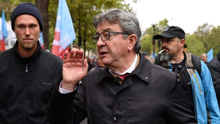 Jean-Luc Mélenchon lors de la manifestation contre la réforme des retraites le 24 septembre 2019. (MAXPPP)