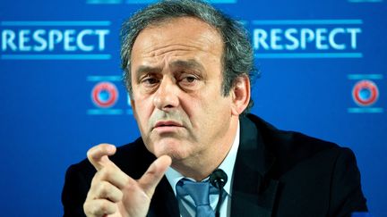 Le pr&eacute;sident de l'UEFA, Michel Platini, le 22 f&eacute;vrier 2014 &agrave; Nice. (FEDERICO GAMBARINI / DPA)