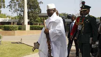 Yahya Jammeh, alors président de la Gambie, à Abuja (Nigeria) le 16 décembre 2015. (REUTERS/Afolabi Sotunde)