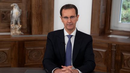 Le président syrien Bachar al-Assad, le 28 mai 2021.&nbsp; (SANA / AFP)