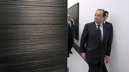 François Hollande a inauguré le musée Soulages à Rodez le vendredi 30 mai 2014
 (PASCAL PAVANI / POOL / AFP)