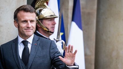 Präsident der Republik, Emmanuel Macron, von Paris, 7. Oktober 2024. (XOSE BOUZAS / HANS LUCAS / AFP)