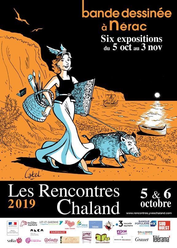 Affiche de l'édition 2019 déssinée par Catel (Rencontres Chaland 2019)