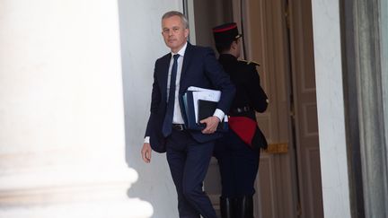 François de Rugy quitte le Conseil des ministres, le 10 juillet 2019 à Paris. (PIERRE VILLARD / SIPA)